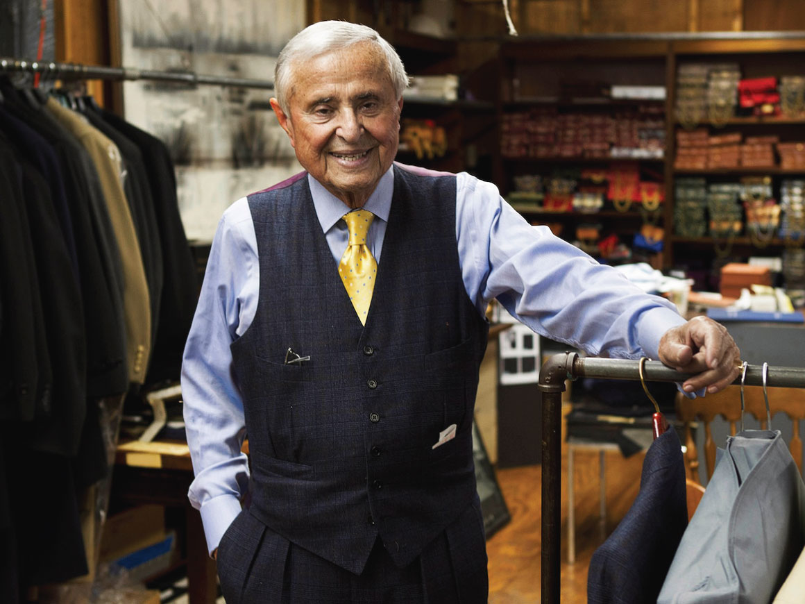 Martin Greenfield at work in his shop